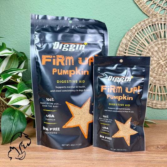 DIGGIN' YOUR DOG - FIRM UP! PUMPKIN - REGULADOR INTESTINAL PARA PERROS Y GATOS