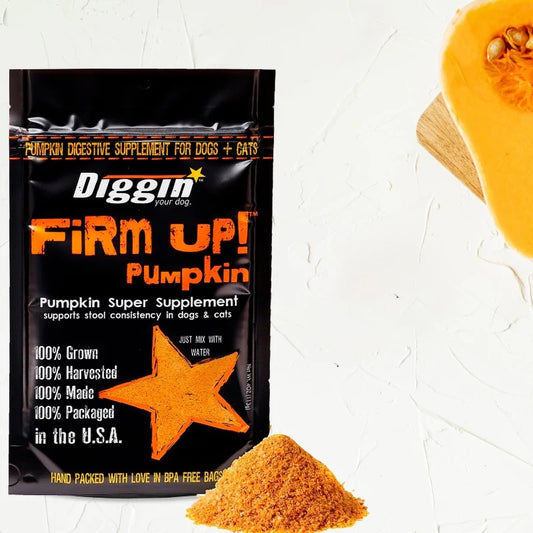 DIGGIN' YOUR DOG - FIRM UP! PUMPKIN - REGULADOR INTESTINAL PARA PERROS Y GATOS