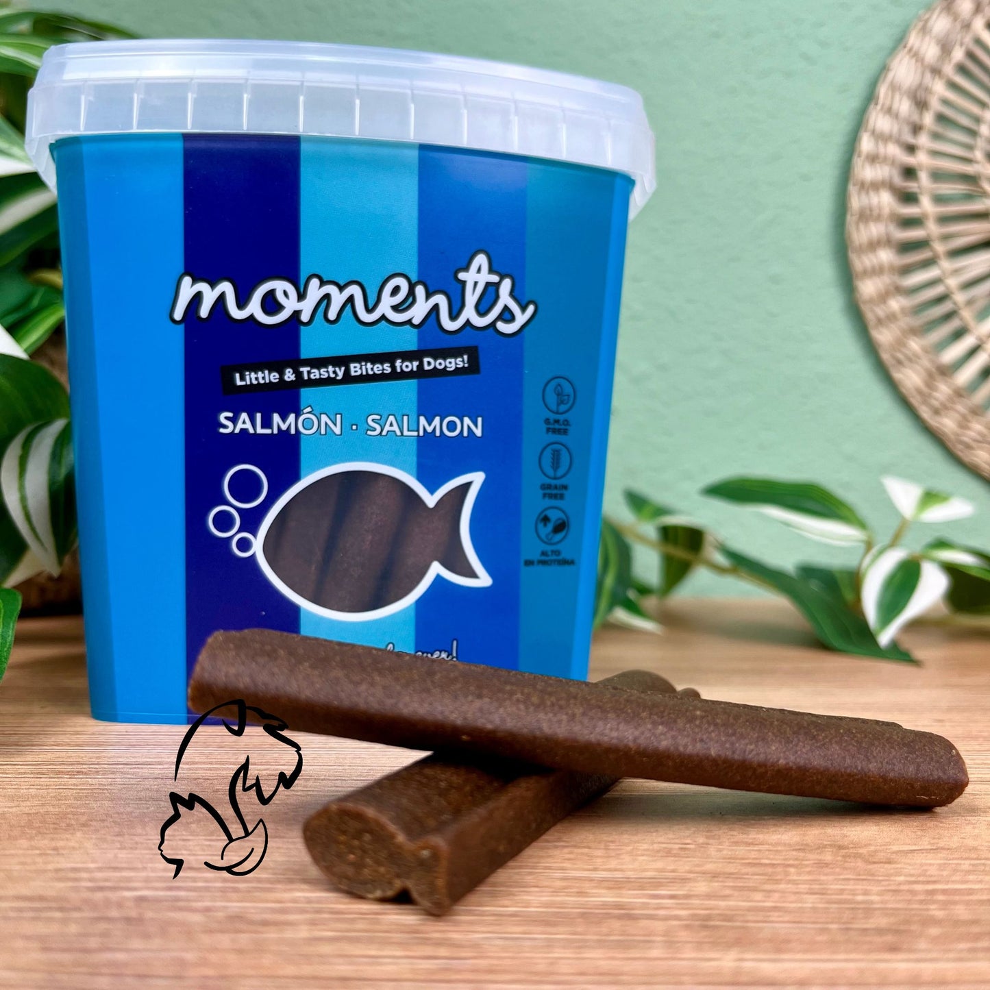 DINGONATURA - BARRITAS MOMENTS DE SALMÓN Y PAVO PARA PERROS