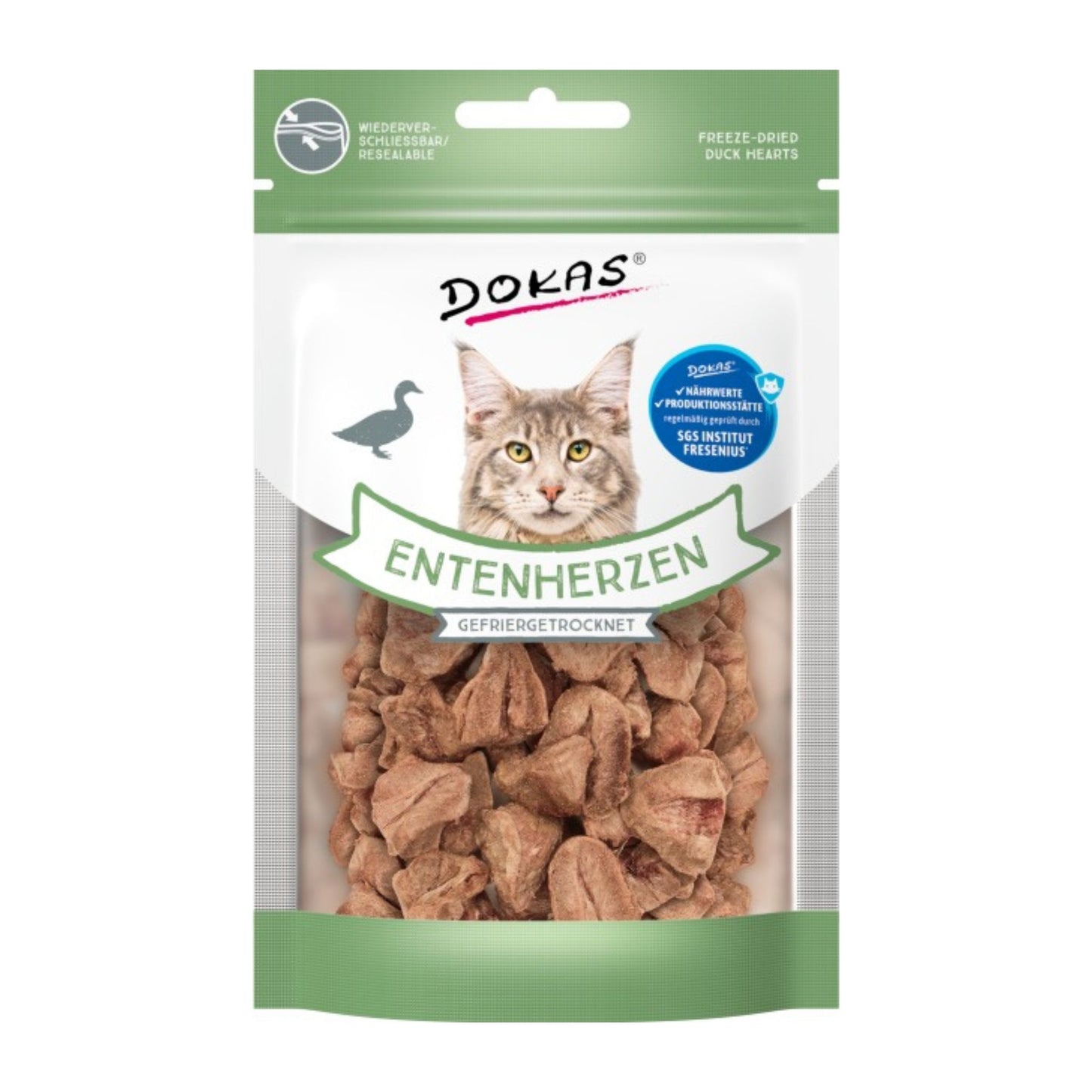 DOKAS - CORAZONES DE PATO LIOFILIZADOS PARA GATOS