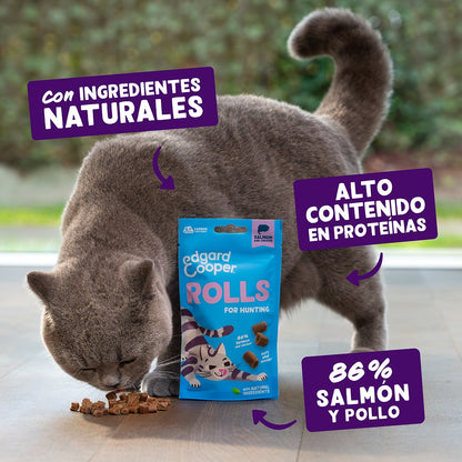 EDGARD & COOPER - ROLLS DE POLLO CON SALMÓN PARA GATOS