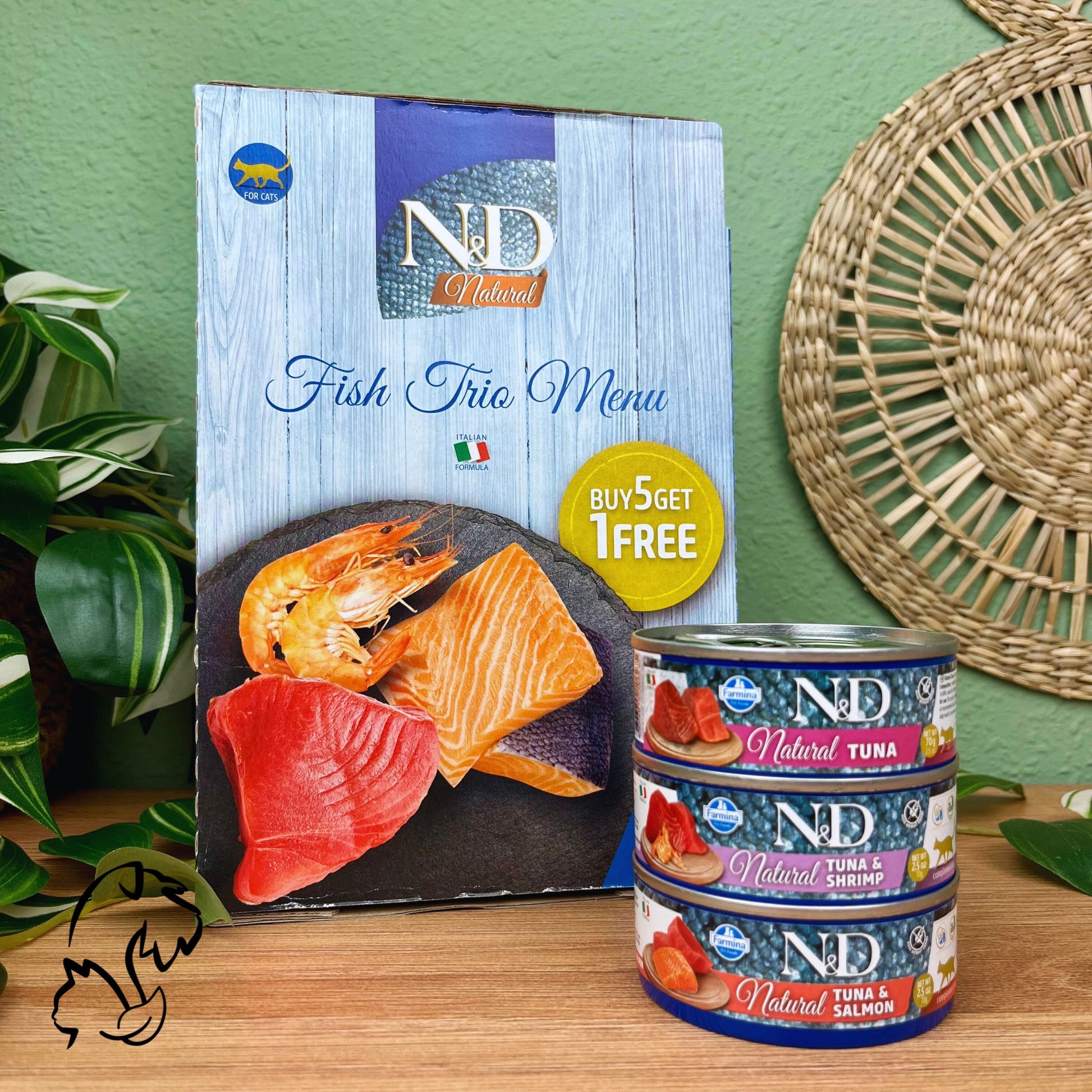 Farmina Natural Fish Trio Menu 5 Latas +1 Gratis Para Gatos