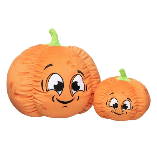 Juguete calabaza talla XL y talla S para perros de la marca Fuzz Yard colección Halloween