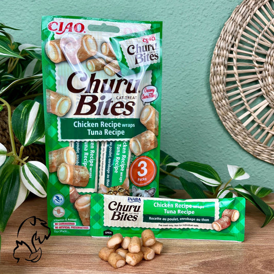 INABA - CHURU BITES DE POLLO CON ATÚN PARA GATOS