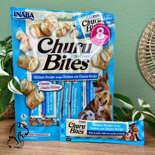 INABA - CHURU BITES DE POLLO CON ATÚN Y QUESO PARA PERROS