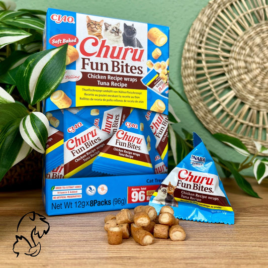 INABA - CHURU FUN BITES DE POLLO CON ATÚN PARA GATOS