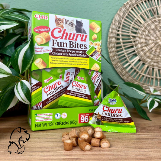 INABA - CHURU FUN BITES DE POLLO CON ATÚN Y CALABAZA PARA GATOS