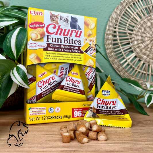 INABA - CHURU FUN BITES DE POLLO CON ATÚN Y QUESO PARA GATOS