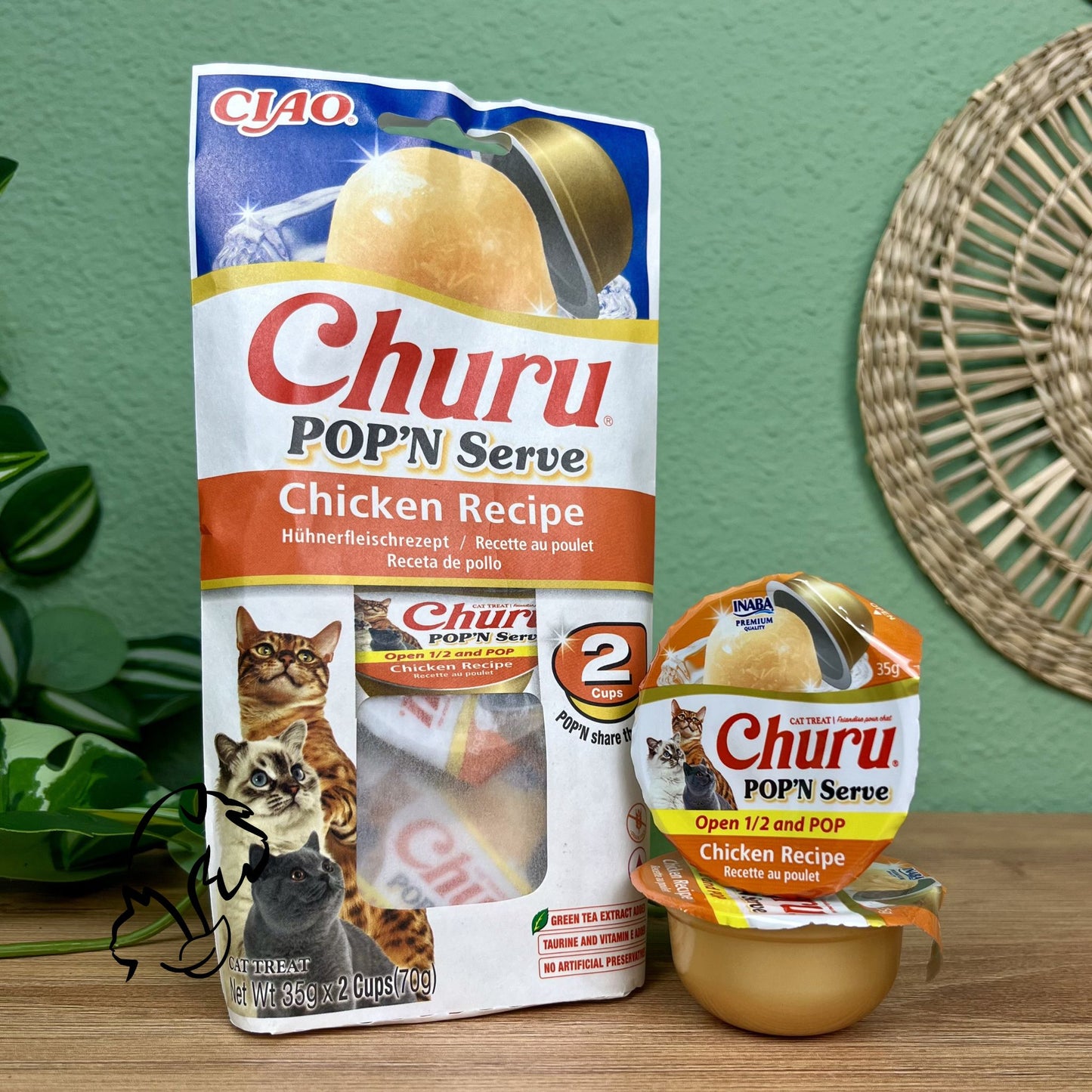 INABA - CHURU POP´N SERVE DE POLLO PARA GATOS