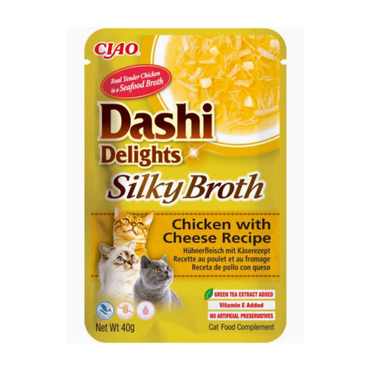 INABA - SILKY BROTH DE POLLO Y QUESO PARA GATOS