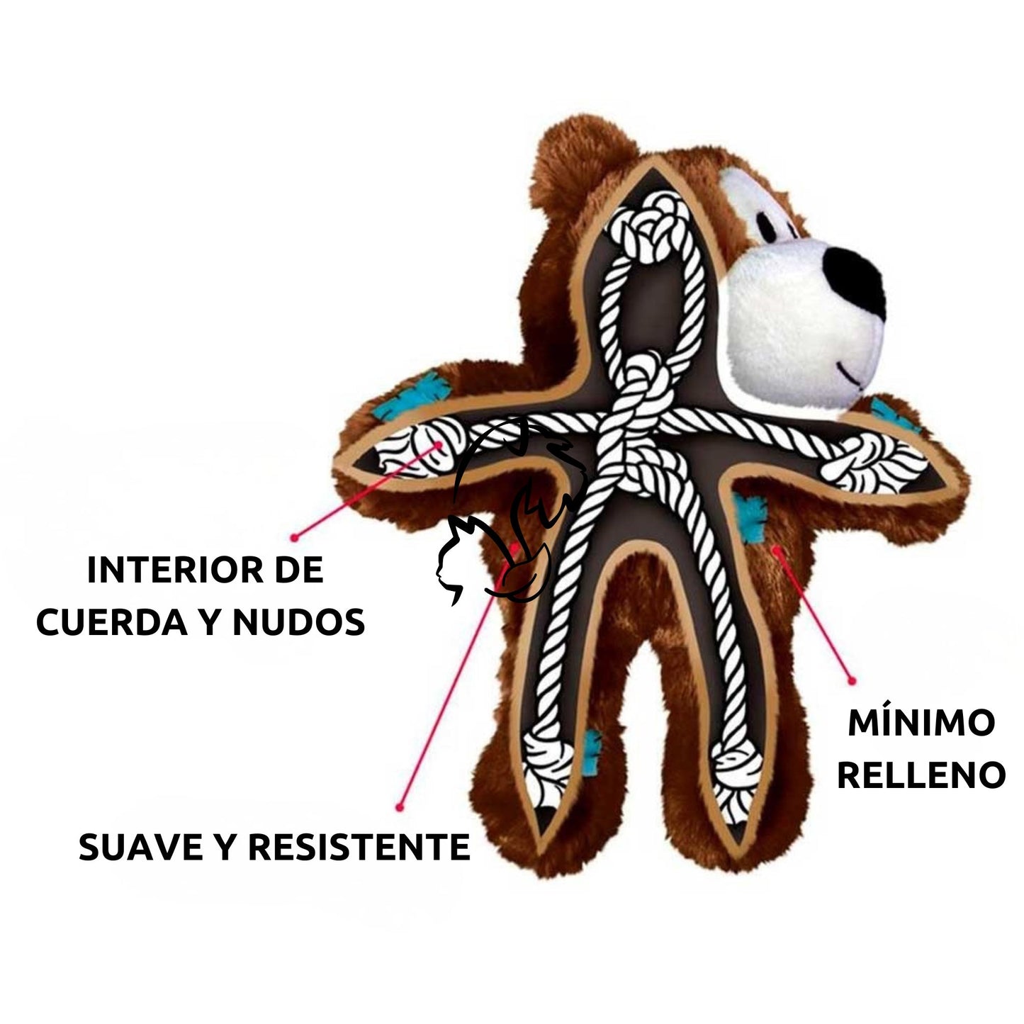 KONG - PELUCHOSO JUGADOR ESPAÑA - EDICIÓN LIMITADA MUNDIAL DE FÚTBOL - PARA PERROS