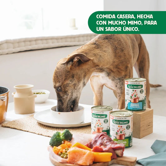 ⚡️GANGA⚡️WILD BALANCE - LATA ESTOFADO DE MERCADO DE POLLO CON PAVO, TERNERA Y CERDO PARA PERROS