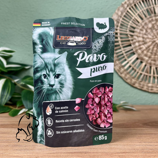 LEONARDO - SOBRE DE PURO PAVO PARA GATOS