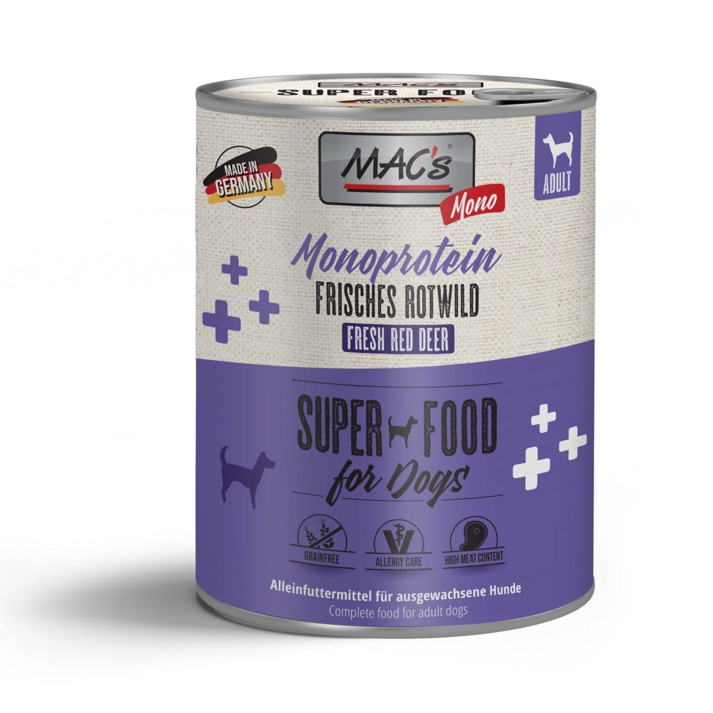 MAC´S MONOPROTEIN - LATA DE CIERVO PARA PERROS
