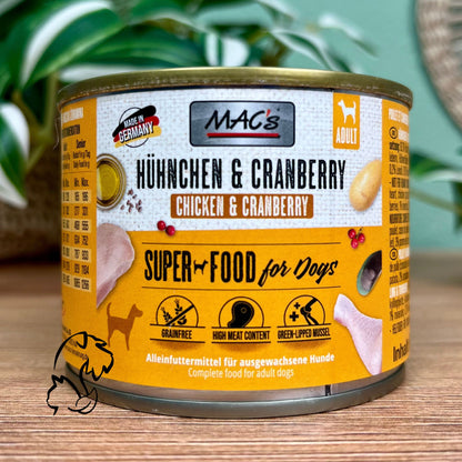 MAC´S - LATA DE POLLO CON ARÁNDANOS PARA PERROS