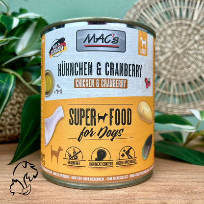 Mac´s Lata Monoproteica Y Natural De Pollo Y Arándanos Para Perro