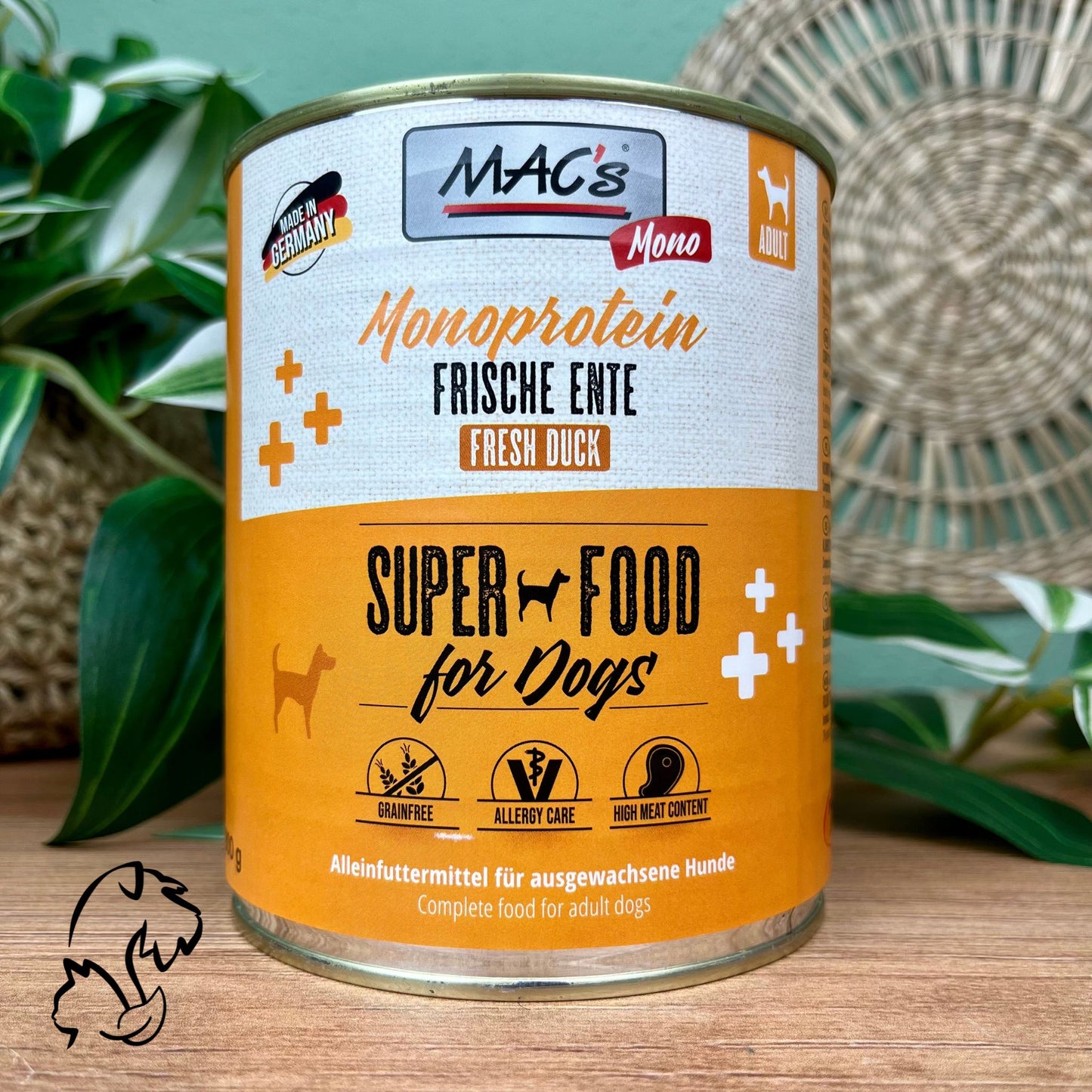 Mac´s Monoprotein Lata Natural Y Completa De Pato Para Perros