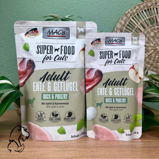 Mac´s Alimentación Natural En Sobre De Aves De Corral Y Pato Para Gatos