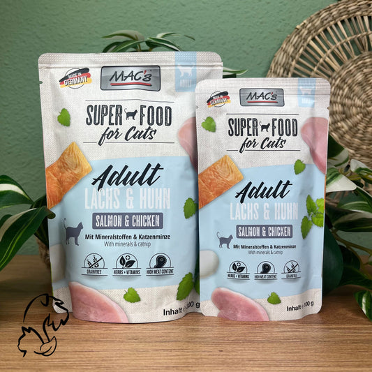 Mac´s Alimentación Natural Sobre De Pollo Y Salmón Para Gatos