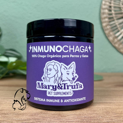 MARY & TRUFA - INMUNO CHAGA - REFUERZO INMUNITARIO Y ANTIOXIDANTE PARA PERROS Y GATOS