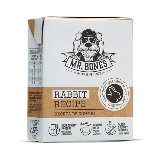 MR. BONES - RECETA DE CONEJO Y PAVO CON CALABAZA Y ESPINACA PARA PERROS