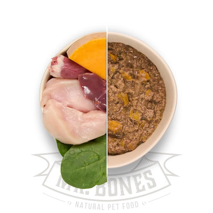 MR. BONES - RECETA DE POLLO CON CALABAZA Y ESPINACA PARA PERROS