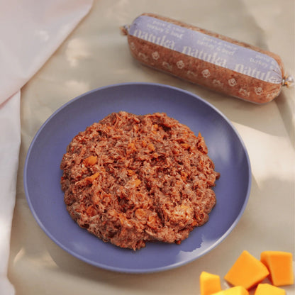 Natuka, menú de alimentación cruda BARF  elaborado pavo y vaca para perros de todas las edades y tamaños