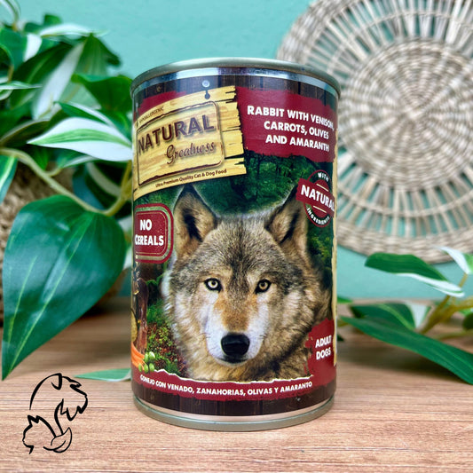 Natural Greatness Lata Completa De Conejo Y Pollo Con Ciervo Para Perros