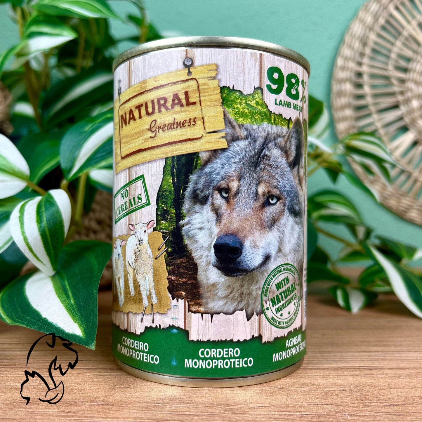 Natural Greatness Lata Completa De Cordero Monoproteico Para Perros 400g