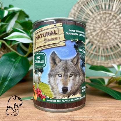 Natural Greatness Lata Completa De Cordero Con Papaya Para Perros