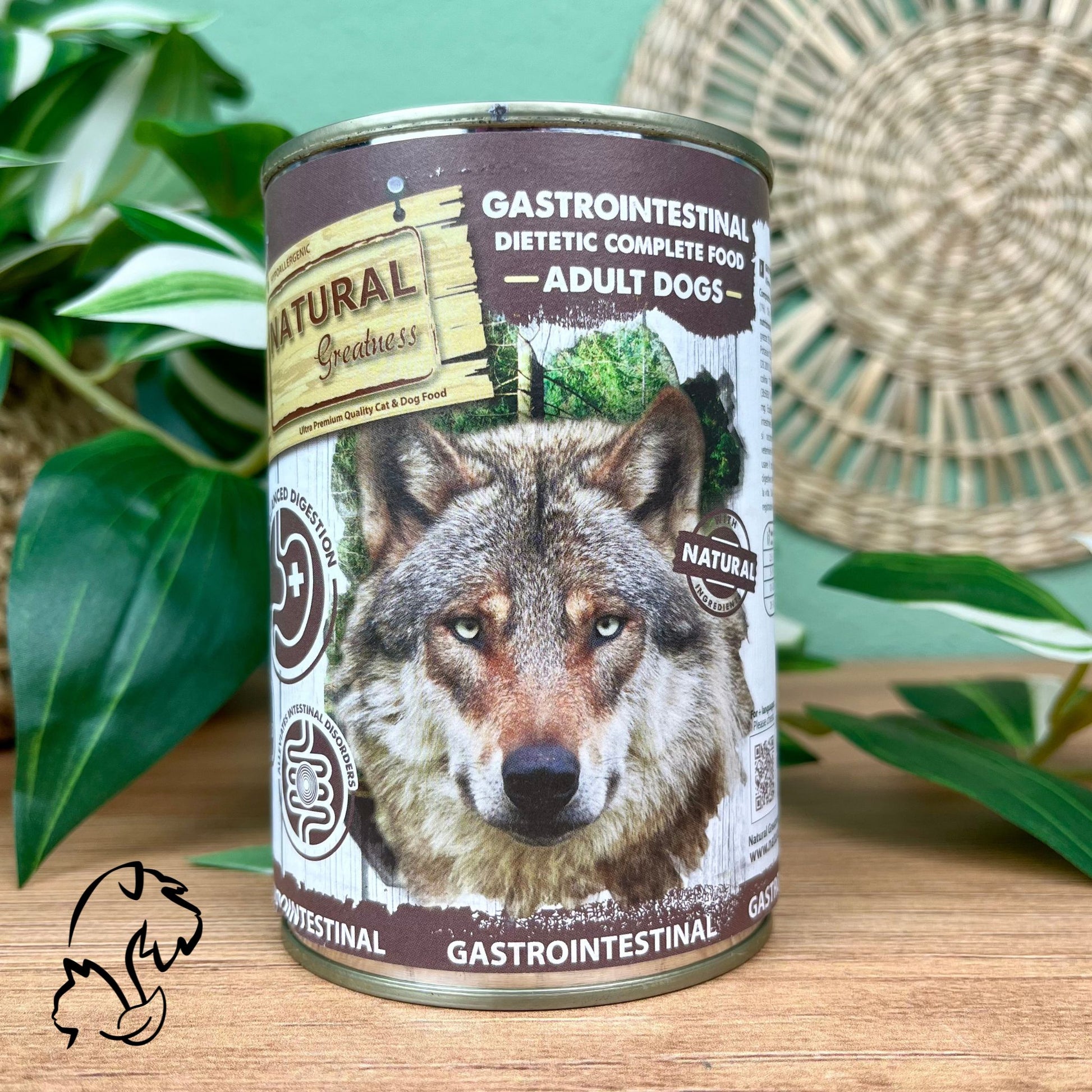 Natural Greatness, lata de comida húmeda gastrointestinal monoproteica de pavo para perros con problemas digestivos