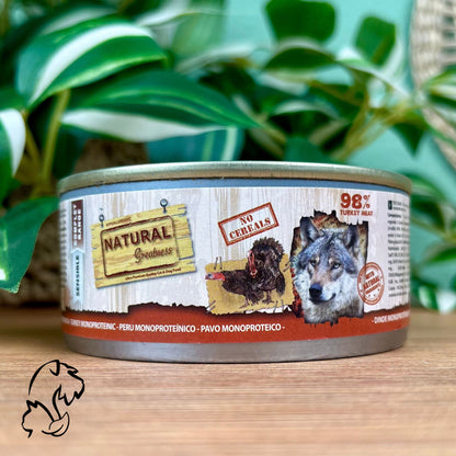 Natural Greatness Lata Completa De Pavo Monoproteico Para Perros 170g
