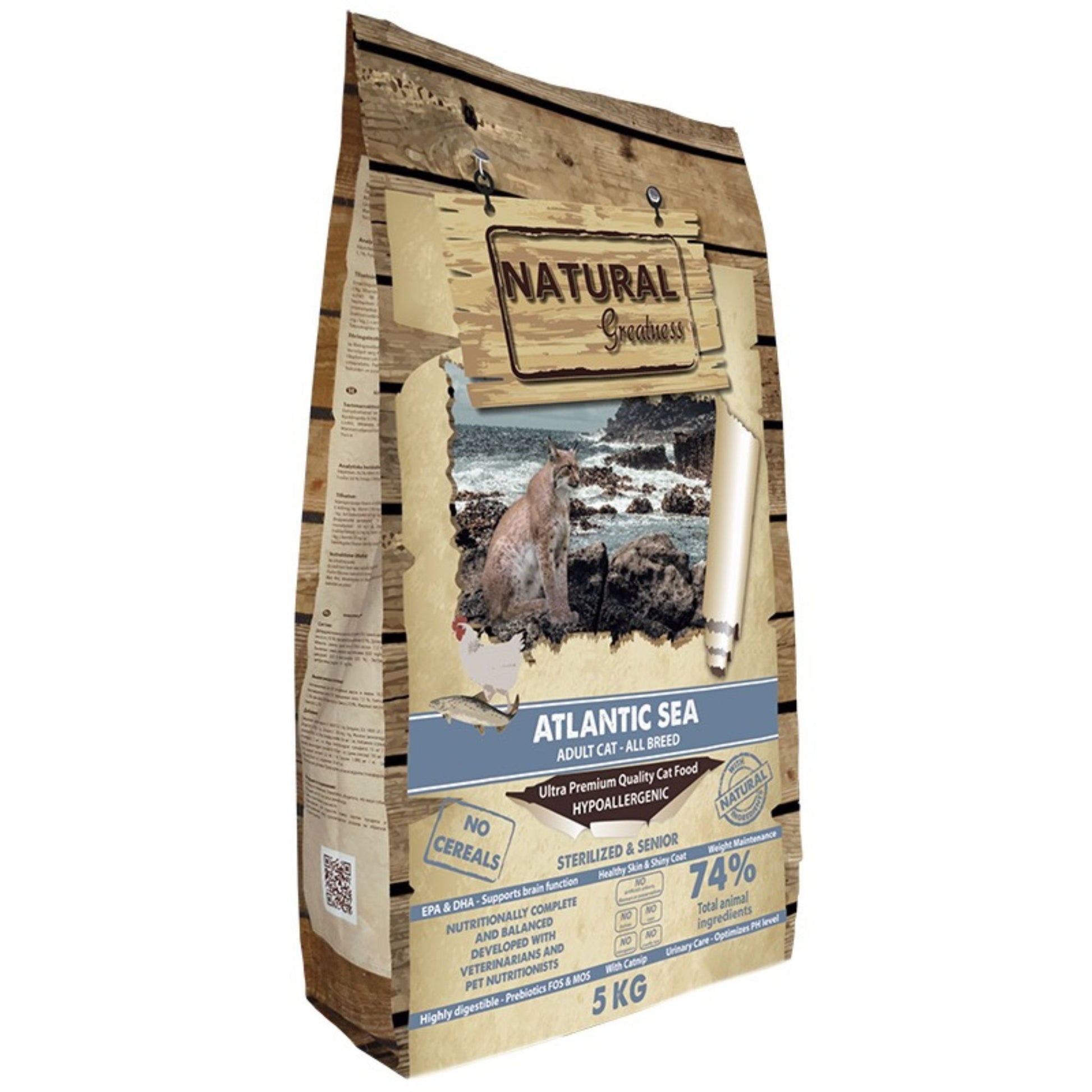 Natural Greatness, pienso sin cereales Atlantic Sea elaborado con salmón y pollo para gatos