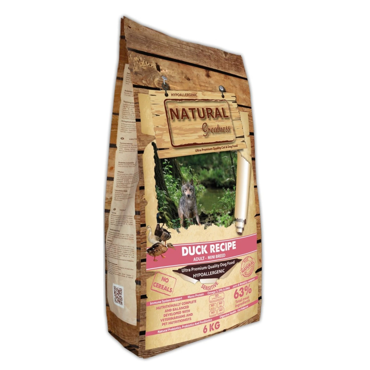 NATURAL GREATNESS - RECETA DE PATO MINI PARA PERROS DE TALLA PEQUEÑA