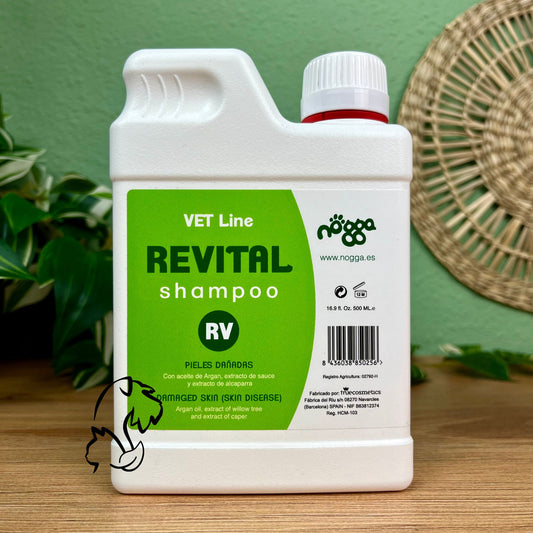 NOGGA - REVITAL SHAMPOO RV - CHAMPUTERAPIA DERMATITIS PARA PERROS Y GATOS