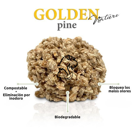 PET EARTH - GOLDEN PINE NATURE - ARENA DE PINO PARA GATOS