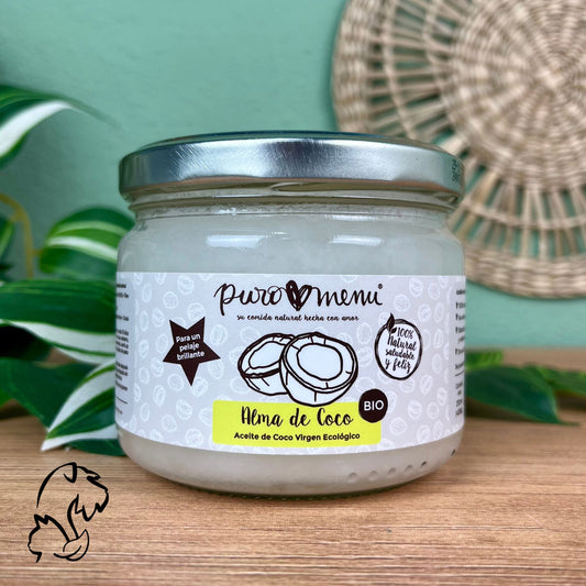 PUROMENU - ALMA DE COCO -  ACEITE DE COCO BIO PARA PERROS Y GATOS