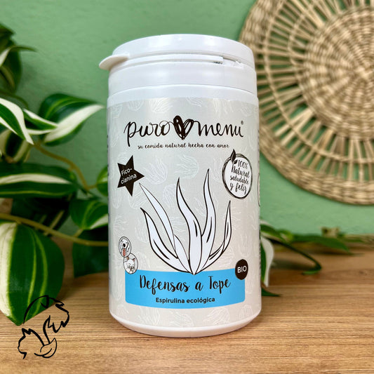 PUROMENU - DEFENSAS A TOPE - ESPIRULINA BIO PARA PERROS Y GATOS