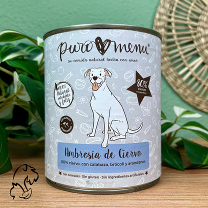 Puromenu Lata Ambrosía De Ciervo Para Perros 800g