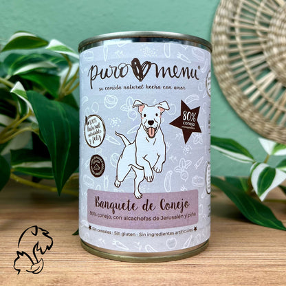 Puromenu Lata Banquete De Conejo Para Perros 400g