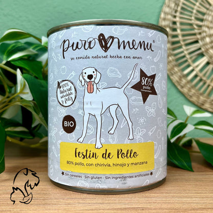 Puromenu Lata Festin De Pollo Bio Para Perros 800g