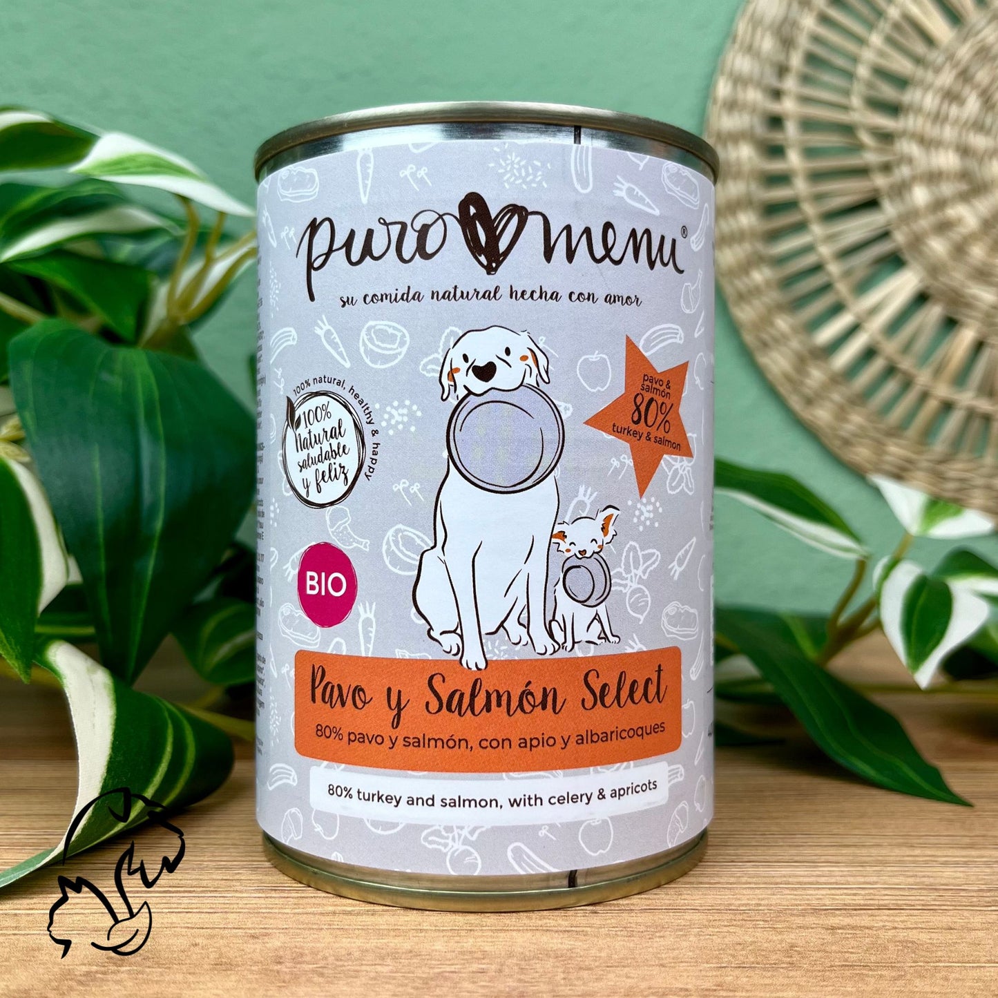 PUROMENU LATA PAVO Y SALMÓN SELECT BIO PARA PERROS 400g
