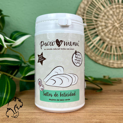 PUROMENU - SALTOS DE FELICIDAD - MEJILLÓN DE LABIO VERDE PARA PERROS Y GATOS