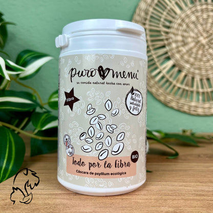 PUROMENU - TODO POR LA FIBRA - CÁSCARA DE PSYLLIUM BIO PARA PERROS Y GATOS