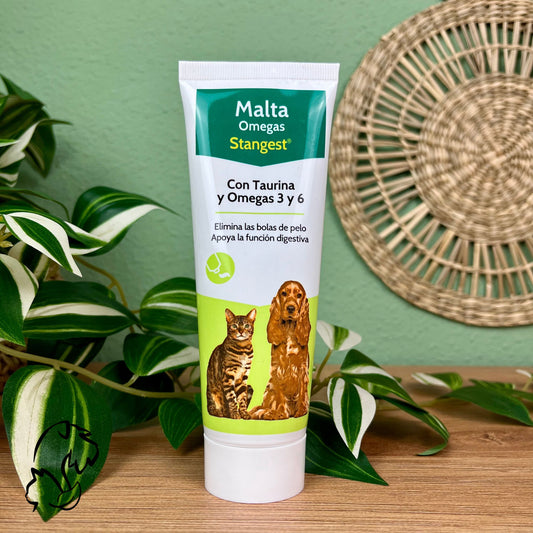 STANGEST - MALTA CON OMEGAS Y TAURINA - REGULADOR DIGESTIVO PARA PERROS Y GATOS