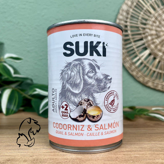 SUKI - LATA DE CODORNIZ Y SALMÓN PARA PERROS