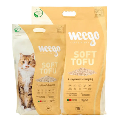 WEEGO - SOFT TOFU - ARENA AGLOMERANTE DE TOFU PARA GATOS