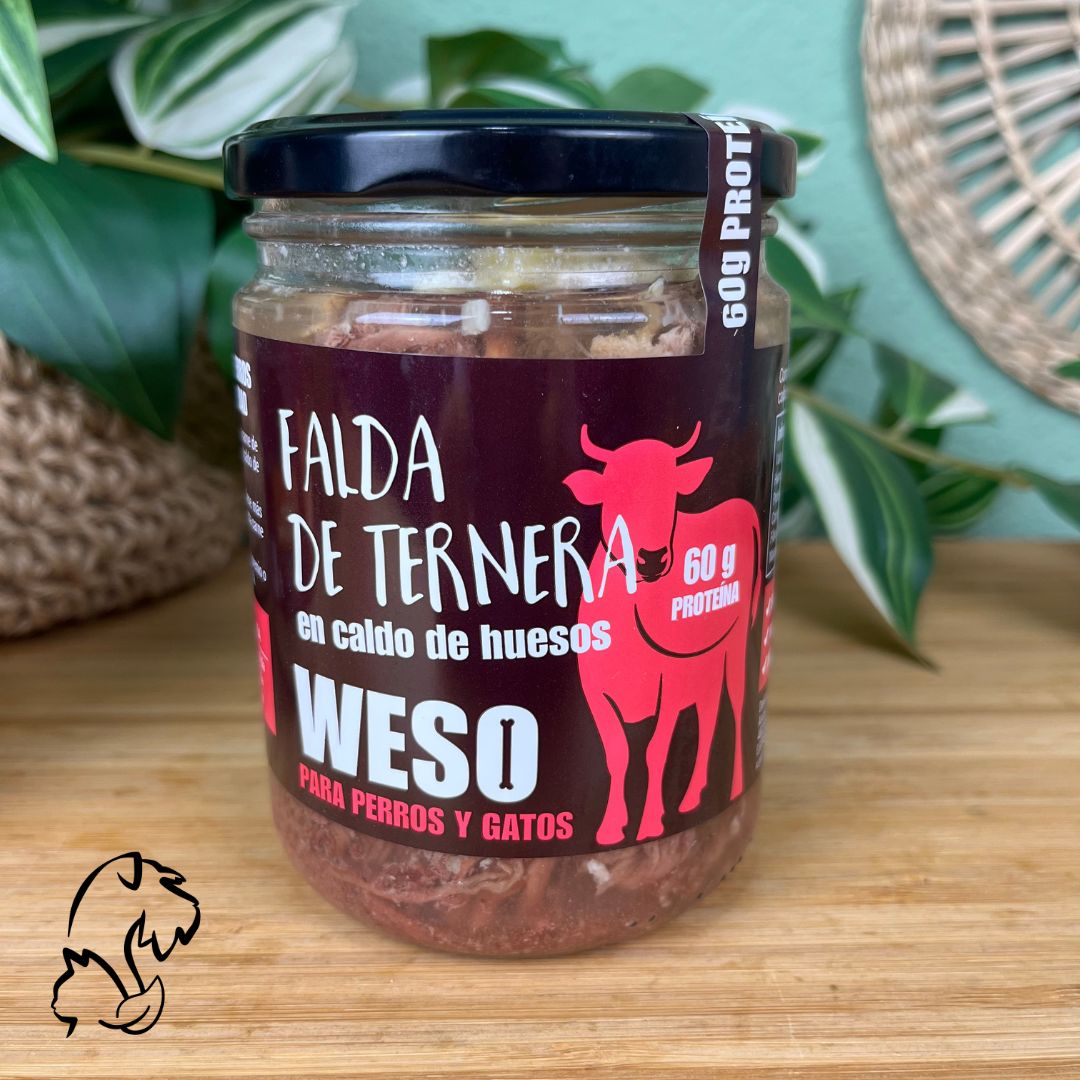 Weso Falda De Terneras De Pasto En Caldo De Huesos Para Perros Y Gatos
