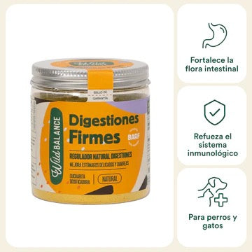 Suplemento natural Digestiones Firmes de Wild Balance, regulador intestinal para perros y gatos