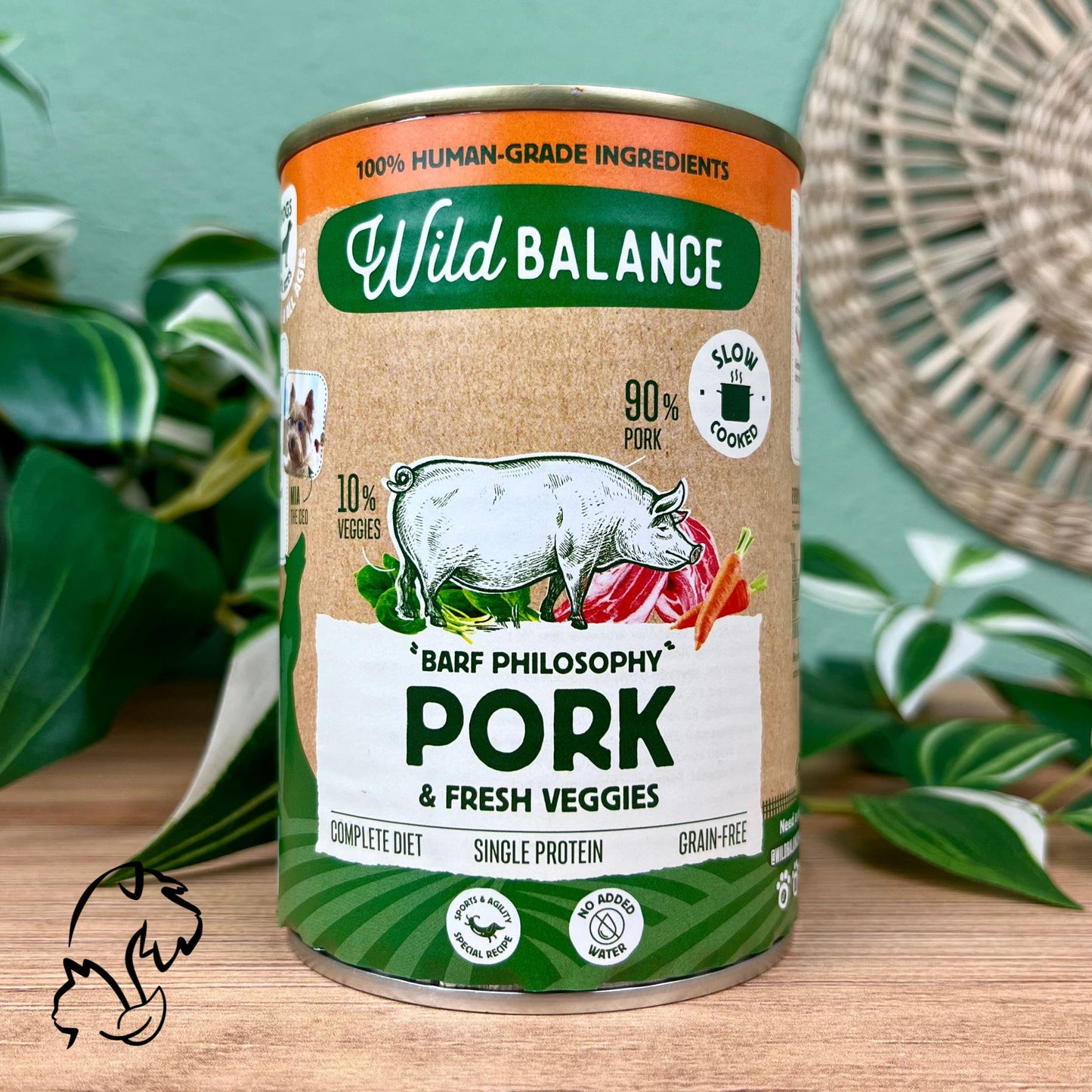 wild balance lata filosofía barf de cerdo para perros
